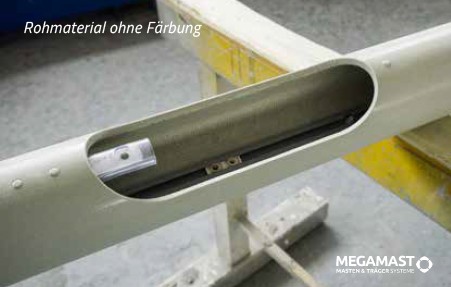 5m GFK Lichtmast - Zopf Ø 76 mm (konisch, glasfaserverstärkter Kunststoff)