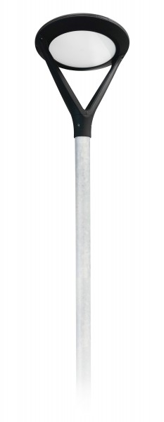 40 W LED Straßenlampe 6m 3000 K rund Parkanlage, Parkplatz, Grünanlagen