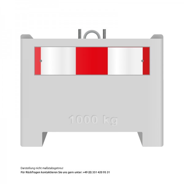 Mobiles Lichtmast Betonfundament - 900 x 900 x 600 mm, 1000 kg