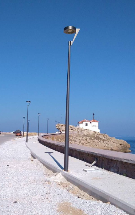 GFK-Lichtmasten mit Mastleuchte in Küstennähe GFK-Lichtmasten-mit-Mastleuchten-in-K-stenn-he