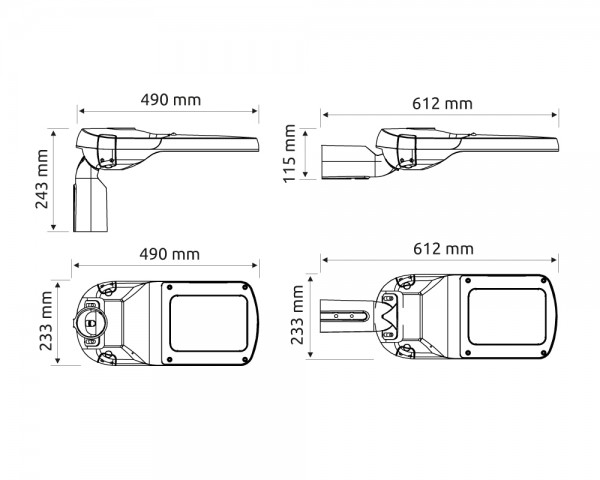 SUNLEDS SR-100 PRO Maße Zeichnung